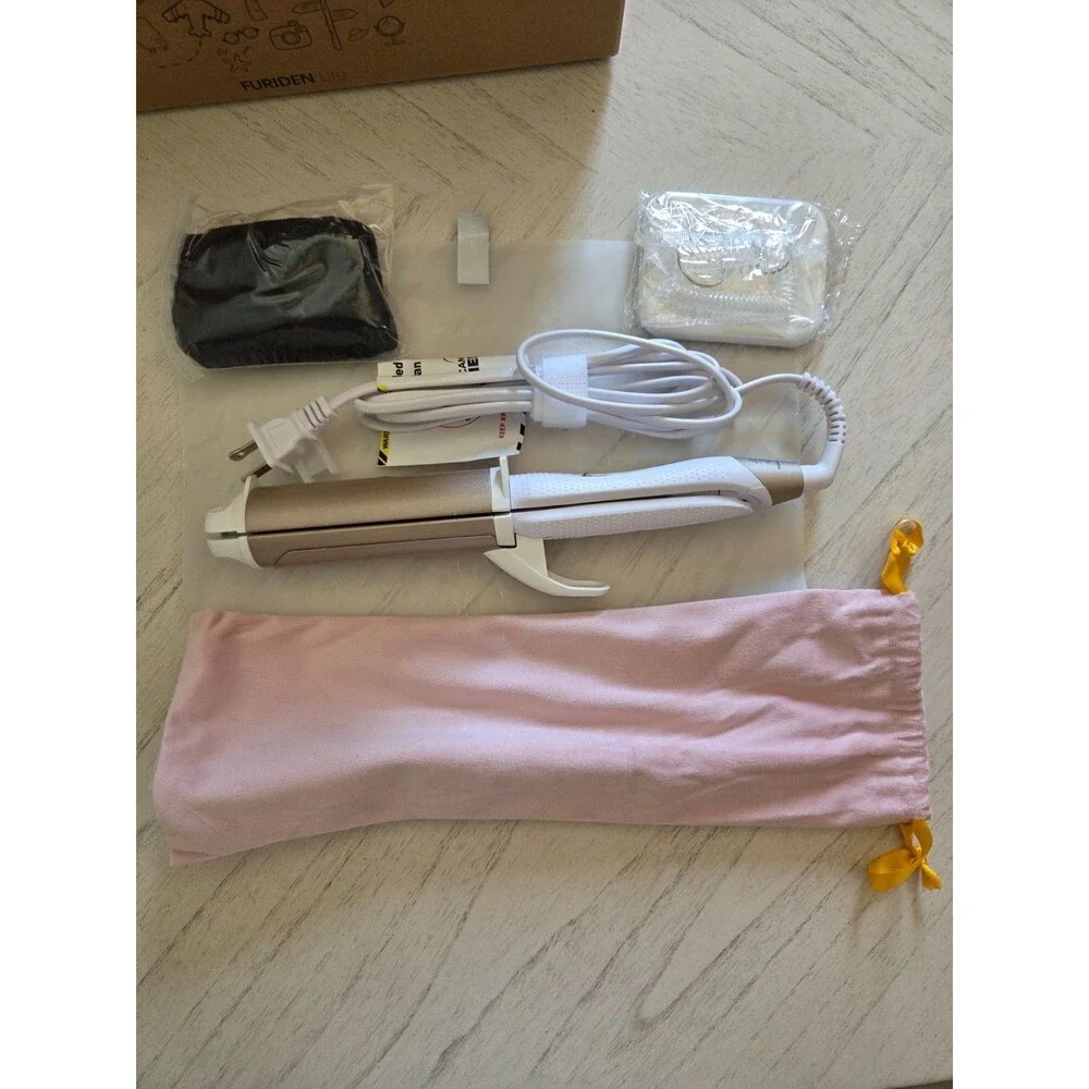 FURIDEN Lite Dual-Voltage Curling Iron, 2-in-1 Travel Combo for Carry-On1 1/2 in